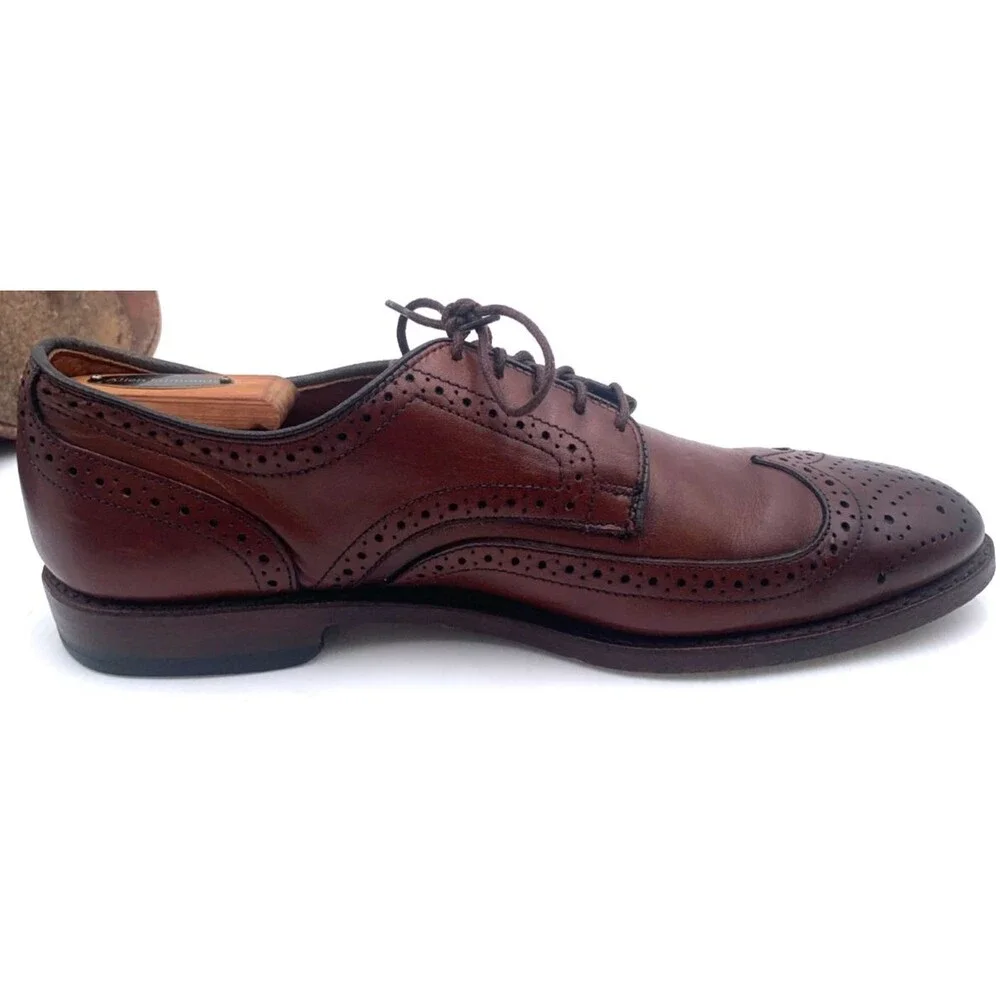 Allen Edmonds Madison Park Wingtip Brogue Derby Shoes Men's Sz 9D Walnut Brown